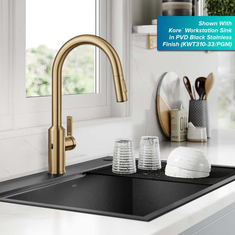 KRAUS Oletto Touchless Sensor PullDown Single Handle Kitchen Faucet